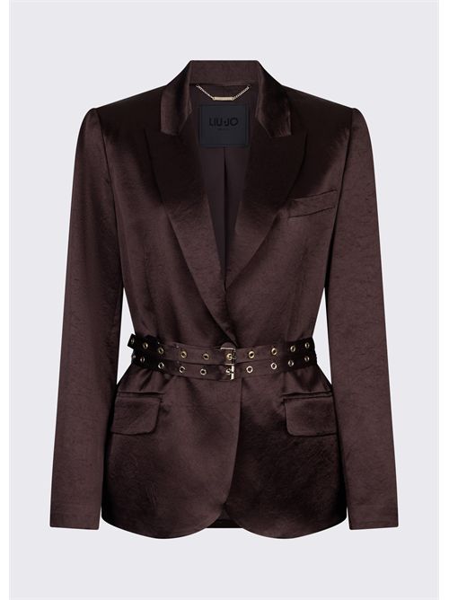 Blazer in raso con cintura LIU JO | CA6146T450A/P9576